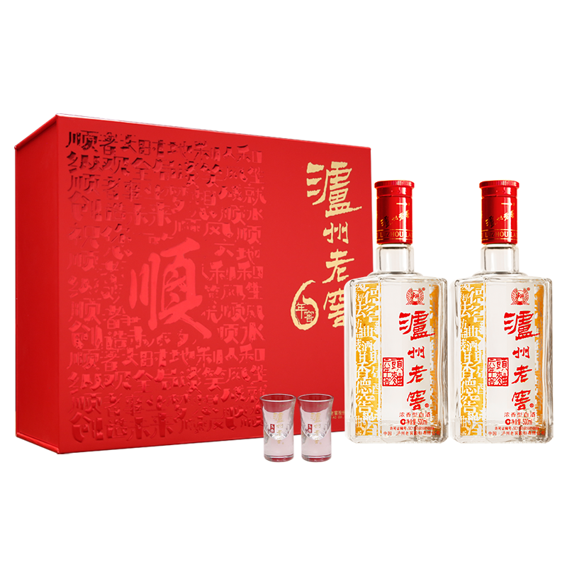 PLUS會(huì)員：瀘州老窖 六年窖頭曲 濃香型白酒 52度500ml*2瓶 144.74元（需領(lǐng)券）