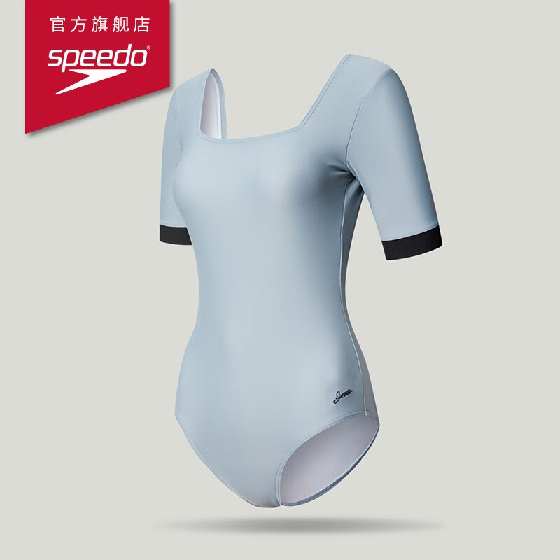 SPEEDO 速比濤 靈感膠囊系列 復(fù)古方領(lǐng)女子連體泳衣 249.2元