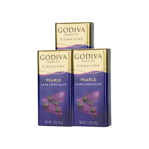 GODIVA 歌帝梵 巧克力制品豆兒童節(jié)休閑零食純可脂黑巧43g*3罐裝 54.9元