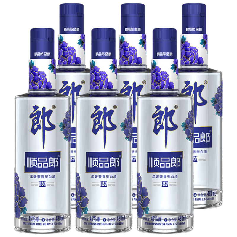 郎酒 順品郎藍(lán)順 濃醬兼香45度480ml*7瓶 (含贈1瓶) 285.51元（合40.79元/瓶）