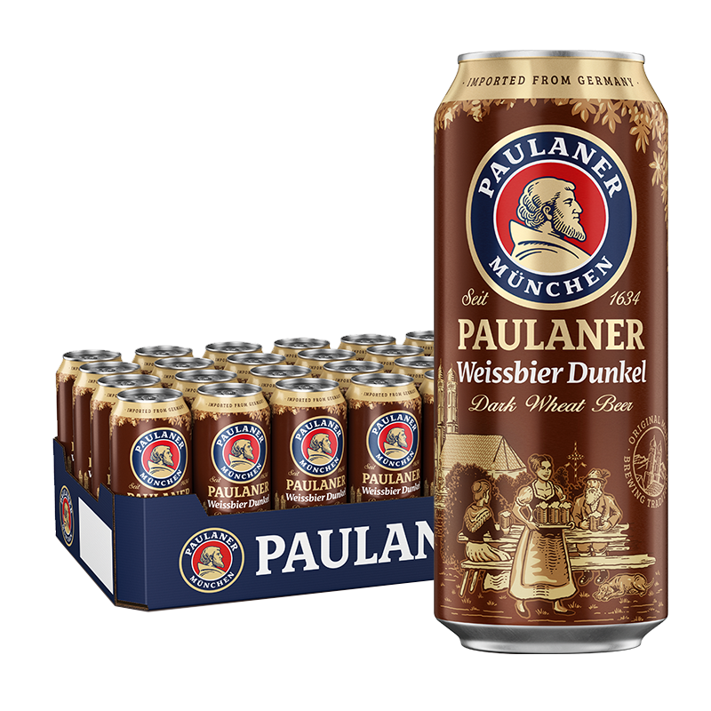 Paulaner 保拉纳 柏龙 小麦浓色 黑啤 德国进口 500ml*24罐 整箱装 167.11元 包邮（多重优惠）