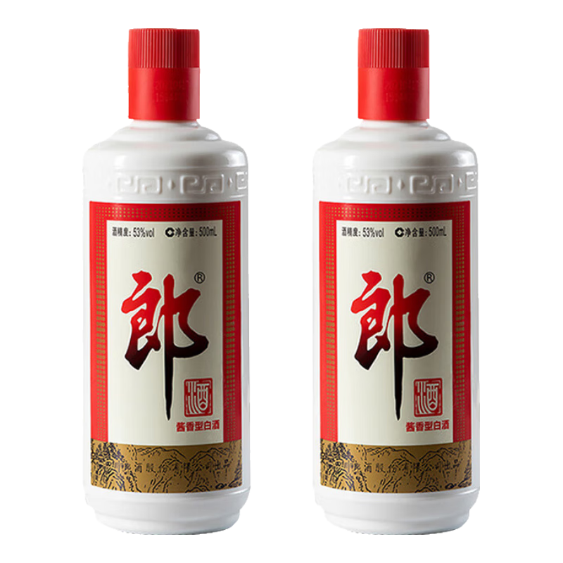 PLUS會(huì)員、百億補(bǔ)貼:郎酒 郎牌郎酒 醬香型白酒 53度 500ml 雙瓶裝（年份隨機(jī)） 386.1元包郵