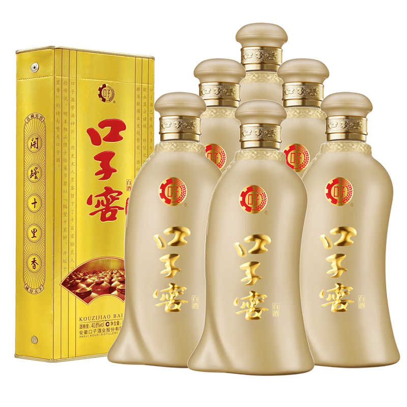 PLUS會(huì)員：口子窖 五年型 兼香型白酒 40.8度 400ml*6瓶 整箱裝  524.5元包郵（雙重優(yōu)惠）