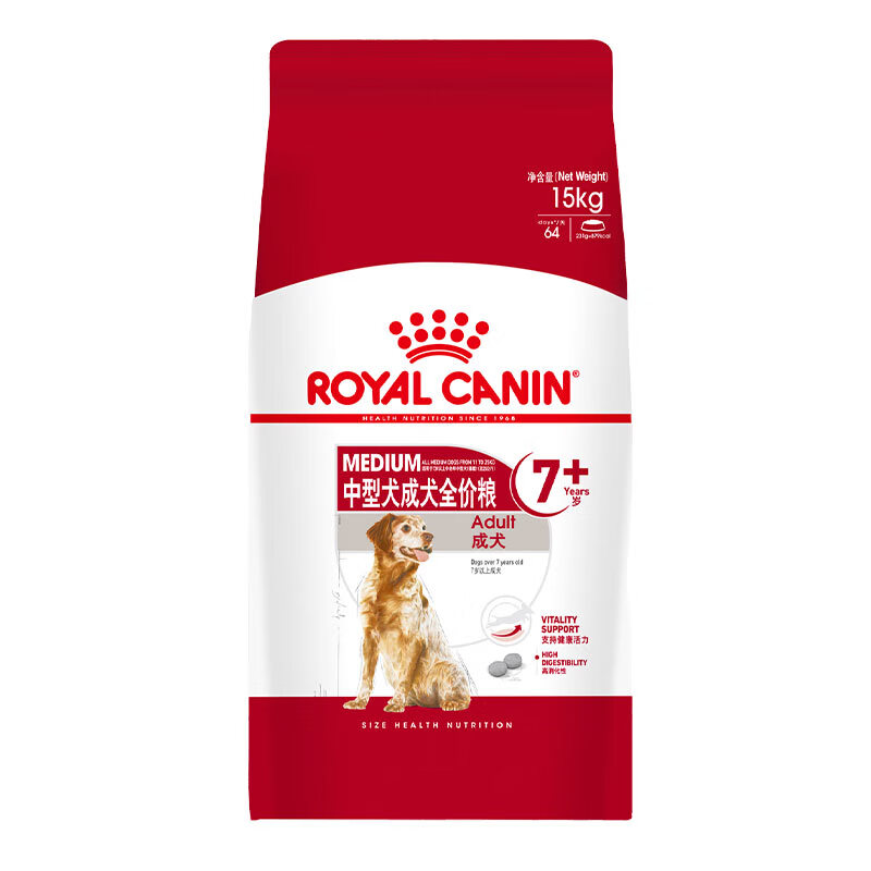 ROYAL CANIN 皇家 狗糧 成犬狗糧 犬糧 中型犬 SMA25 通用糧 7歲以上 15KG 券后543.99元