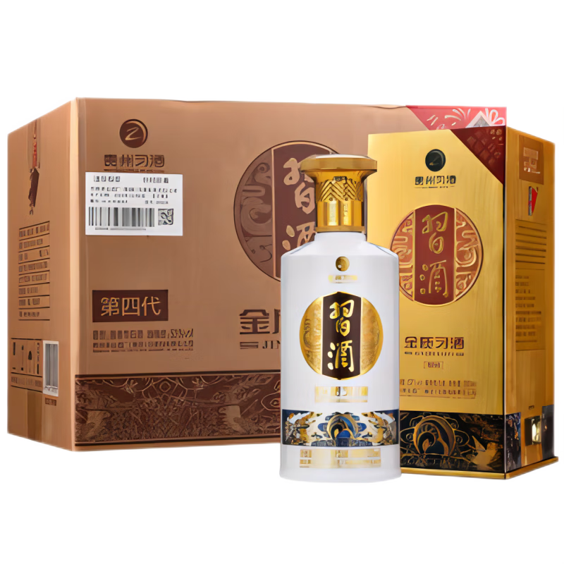 習(xí)酒 金質(zhì)習(xí)酒第四代 醬香型白酒 53度 500mL 6瓶 1050.0元（合1050元/件）