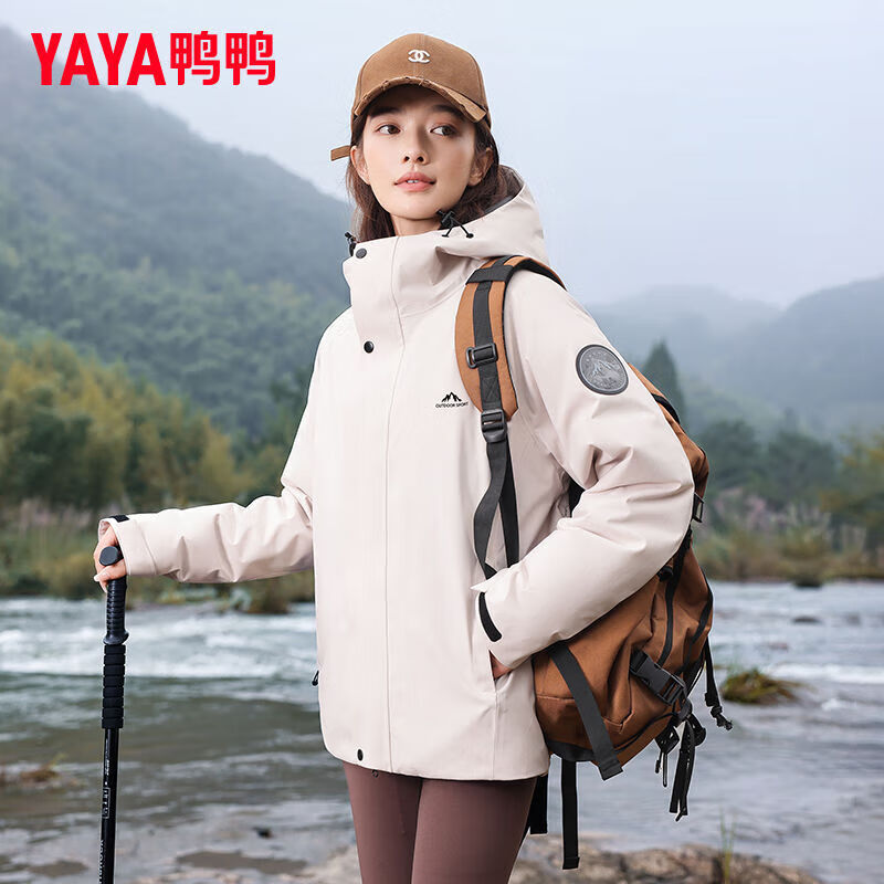 YAYA 鴨鴨羽絨服 冰殼系列 男女同款沖鋒衣羽絨服 YE4B018877B 券后299元