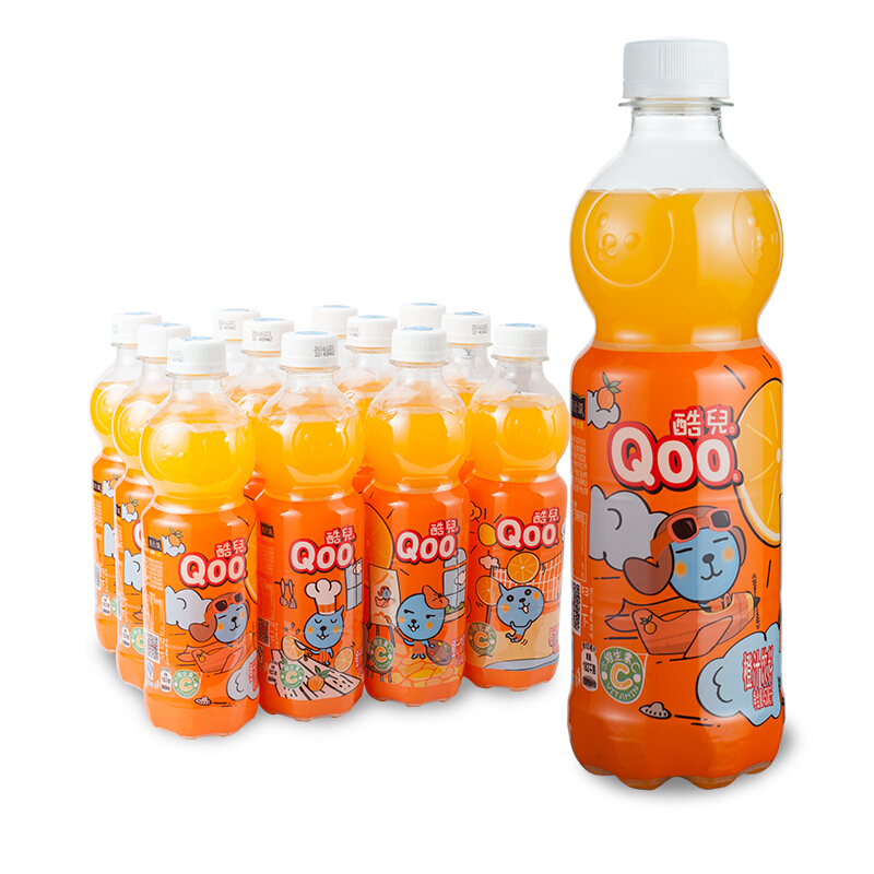 美汁源 可口可乐（Coca-Cola）美汁源酷儿 Qoo 橙味果汁饮料 450ml*12瓶 新老包装随机发货 41.2元