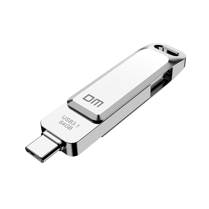 DM 大迈 PD168 USB3.1 U盘 银色 64GB USB-A/Type-C 28.9元