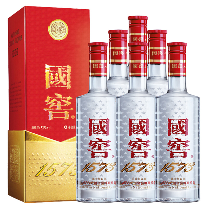 國窖1573 瀘州老窖 國窖1573 52%vol 濃香型白酒 500ml*6瓶 5460元