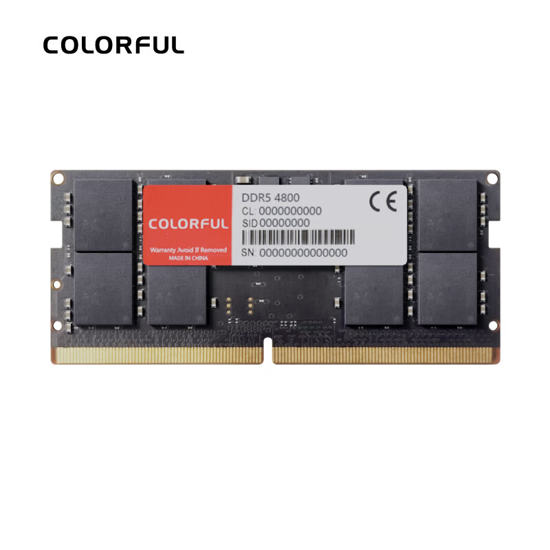 COLORFUL 七彩虹 DDR5 筆記本內(nèi)存條 5600MHz 24GB 券后279元