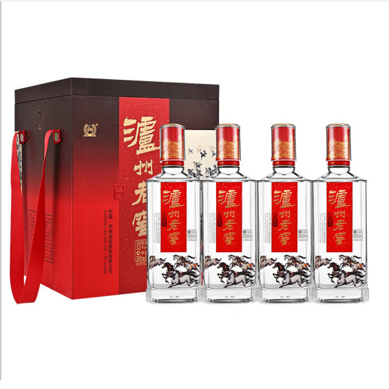 XIJIU 习酒 luzhoulaojiao/泸州老窖 52度浓香型白酒 臻传 500mL*4瓶 券后499元