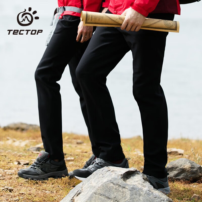 TECTOP 探拓 戶外軟殼褲男冬季防風(fēng)加絨登山褲保暖運(yùn)動(dòng)褲子 男款黑色 XL 券后72.9元