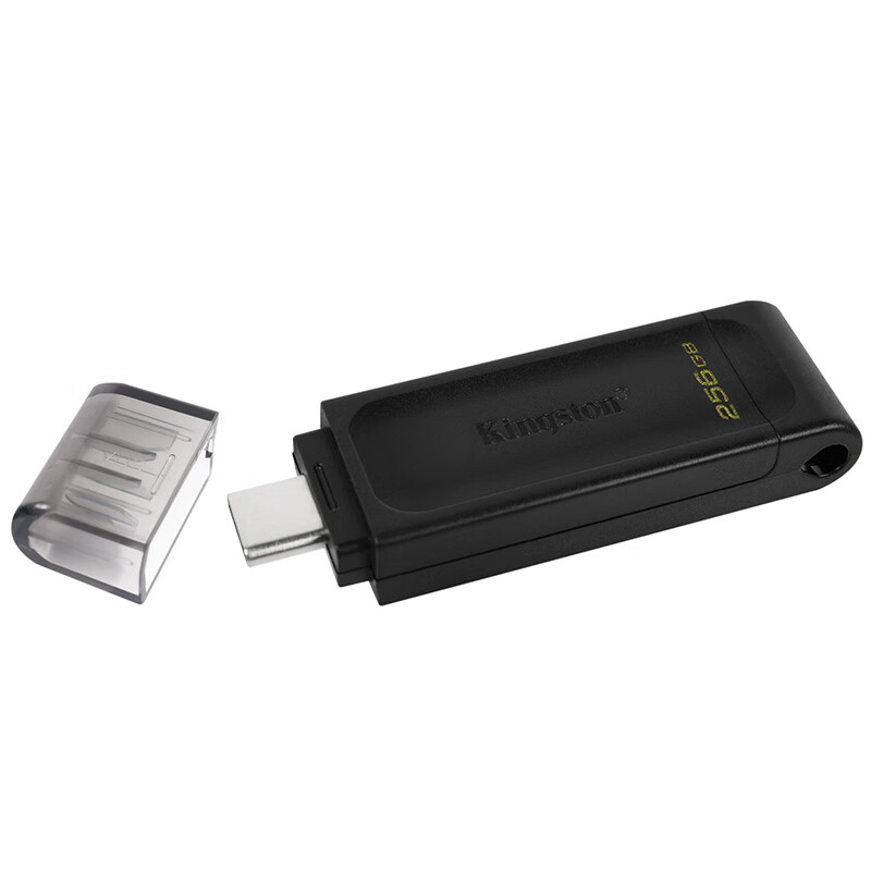 Kingston 金士頓 DT70 256GB USB3.2 Gen1 Type-C U盤 黑色 券后94.9元