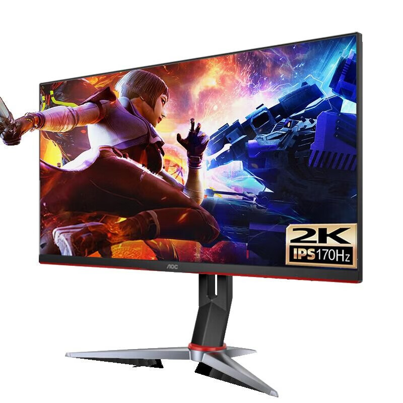 AOC 冠捷 27英寸2K 170Hz IPS廣色域 HDR400 快速液晶1ms 電競(jìng)電腦顯示器 升級(jí)款170Hz Q27G2S/D 872元