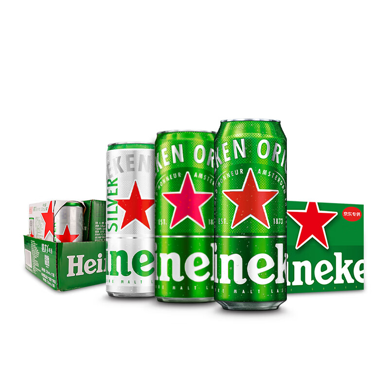 Heineken 喜力 經(jīng)典500*18聽X喜力330ml*15聽（經(jīng)典12聽+星銀3聽） 257元