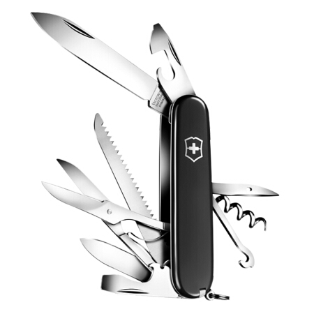 VICTORINOX 瑞士軍刀都市獵人15項(xiàng)多功能水果刀刀折疊刀黑色1.3713.3 券后104元