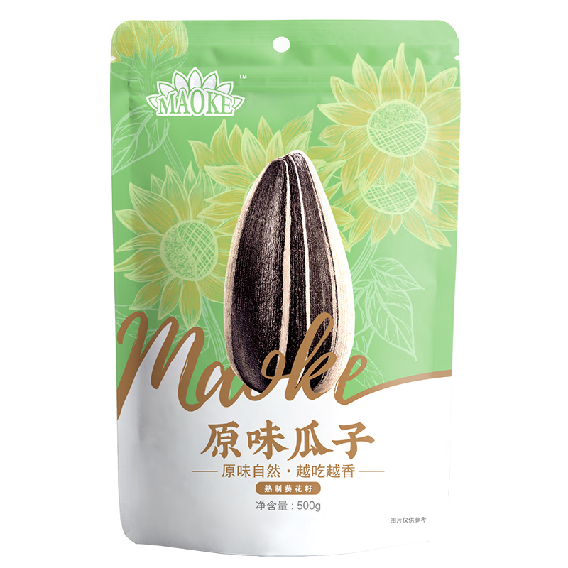 洽洽 毛嗑瓜子休閑炒貨零食葵花籽 原味500g 1袋 3.41元