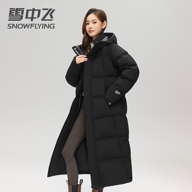 雪中飛 SNOW FLYING SNOW FLYING 雪中飛 女士長款加厚羽絨服 2024冬季 319元