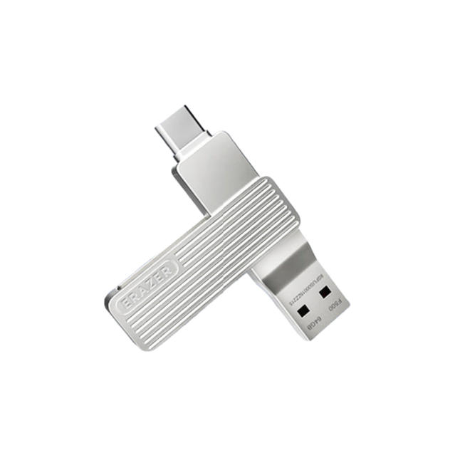 聯(lián)想 Lenovo 異能者 F500 USB3.2 U盤 銀色 128GB USB-A/Type-C 41.9元