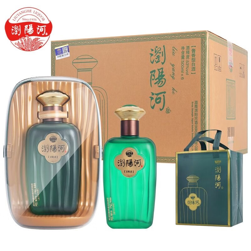 瀏陽河 LIUYANGHE LIQUOR 窖齡1915 醬香型白酒 53度 500mL 6瓶 ￥169