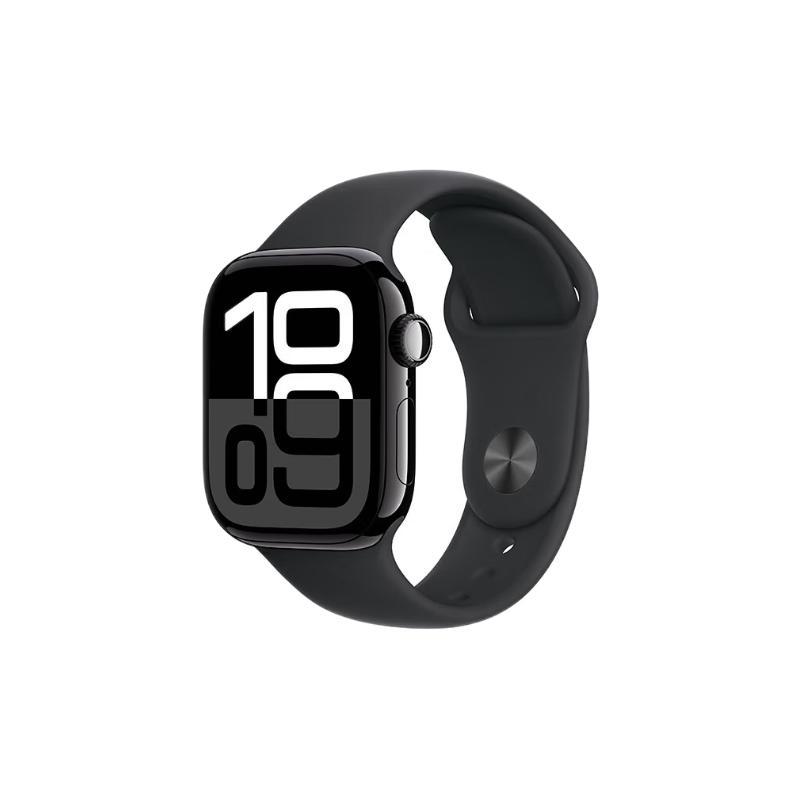 苹果 Apple Watch Series 10 智能手表 GPS款 42mm 亮黑色 黑色橡胶表带 S/M 2286.76元