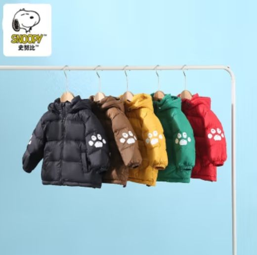 SNOOPY 兒童連帽羽絨服外套 白鴨絨加厚保暖 69.9元（需領(lǐng)券）