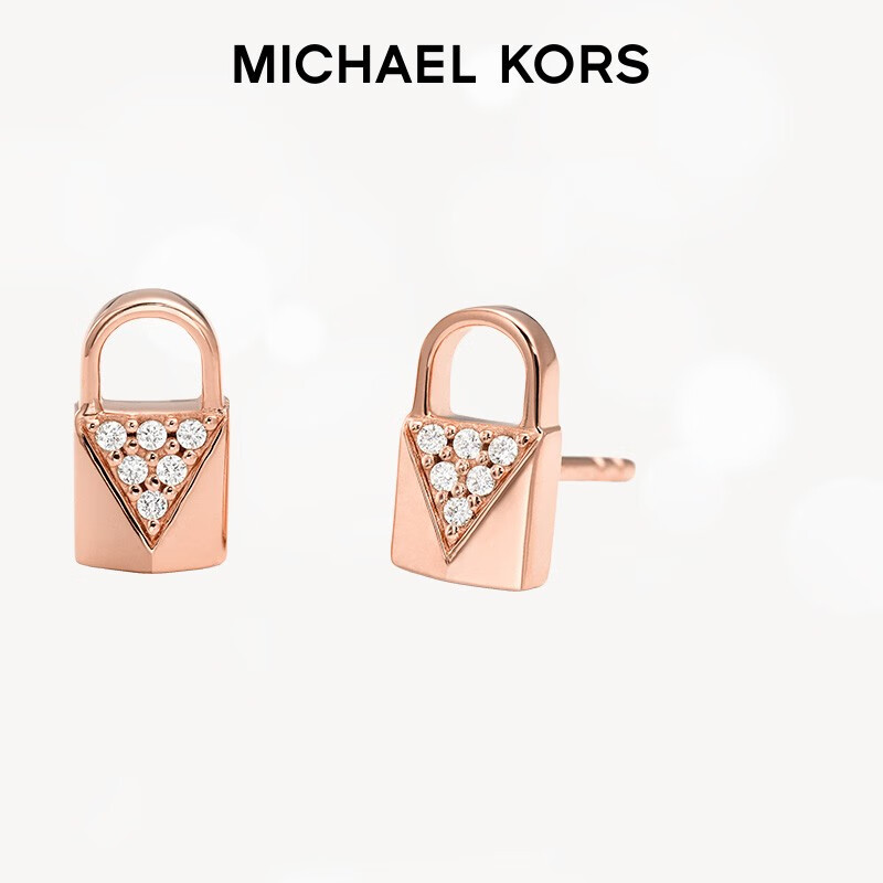 邁克·科爾斯 MICHAEL KORS 心有鎖屬簡(jiǎn)約輕奢925銀耳環(huán)女輕奢 MKC1010AN791 玫瑰金色 ￥129