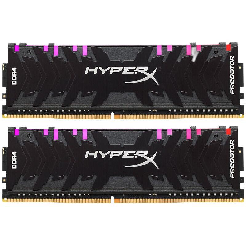 金士頓 叛逆者系列 DDR4 3600MHz RGB 臺式機內(nèi)存 燈條 黑色 16GB 8GBx2 KF436C16RBAK2/16 399元