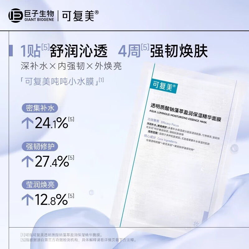 可复美 Comfy 补水保湿修护贴吨吨精华面膜2片 14.9元（需买4件，需用券）