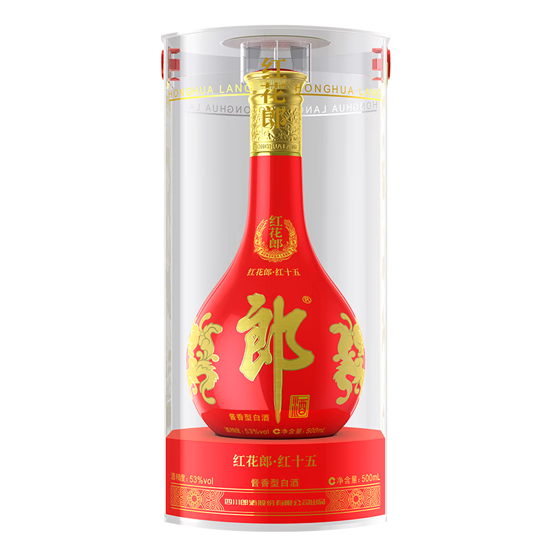 郎酒 紅花郎十五 醬香型白酒 53度 500mL 1瓶 379元（需領(lǐng)券）