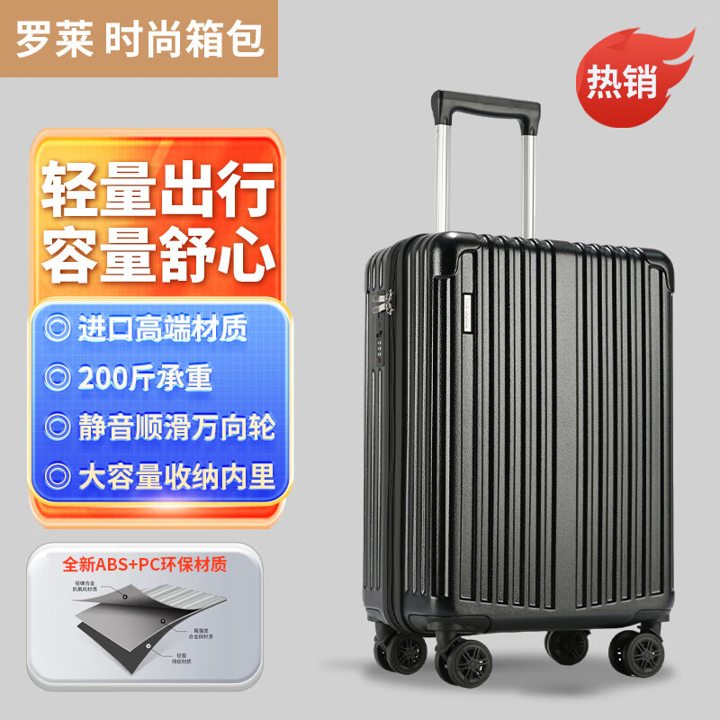 羅萊 GIFT行李箱 加強包角商務拉桿箱登機旅行箱靜音輪下沉式密碼鎖 206元