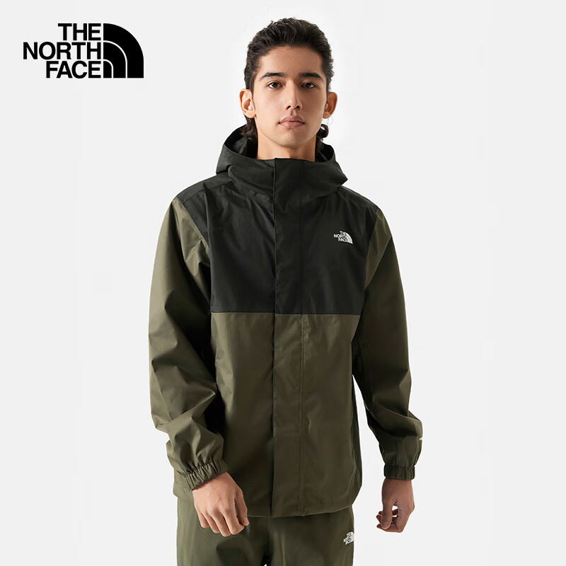 THE NORTH FACE 北面 沖鋒衣情侶戶外防水春季8AUN 灰褐綠/BQW 627元