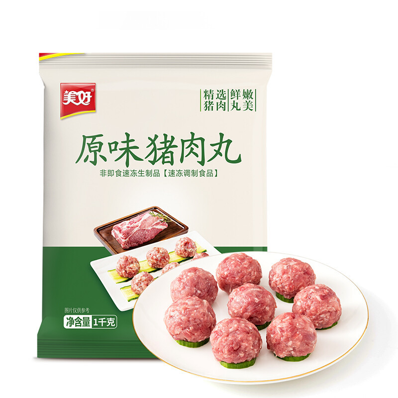 美好 豬肉丸 原味 1kg 30.43元