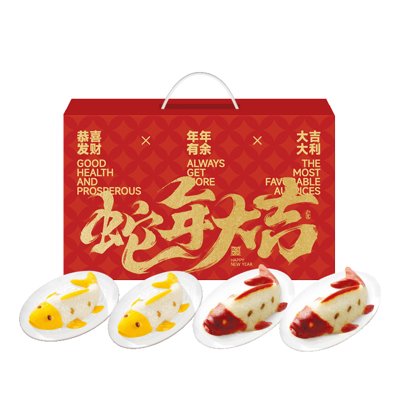 千味央廚 年年有魚八寶飯 400g*4 禮盒裝（共3.2斤） 29.6元