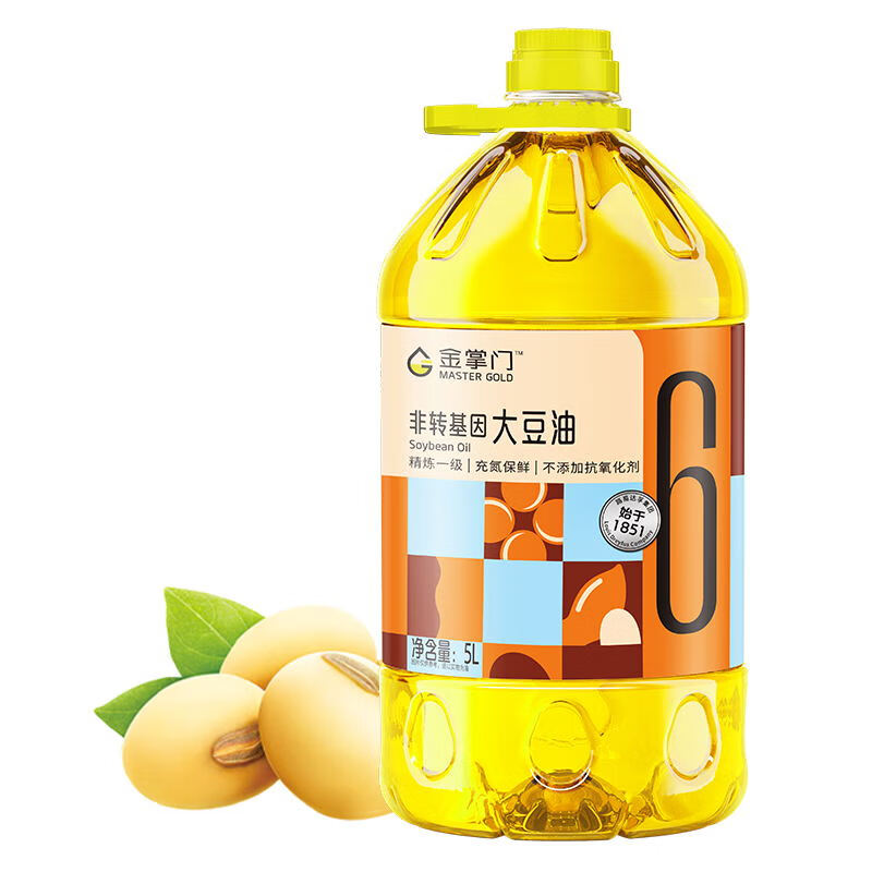 金掌門(mén) mastergold 食用油 非轉(zhuǎn)基因 大豆油5L 精煉一級(jí) 42.17元（需買(mǎi)3件，需用券）