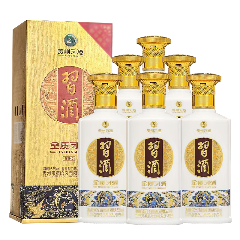 再降價，京東百億補貼：習酒 第四代金質(zhì) 醬香型白酒 53度 500ml*6瓶 整箱裝 1130.48元