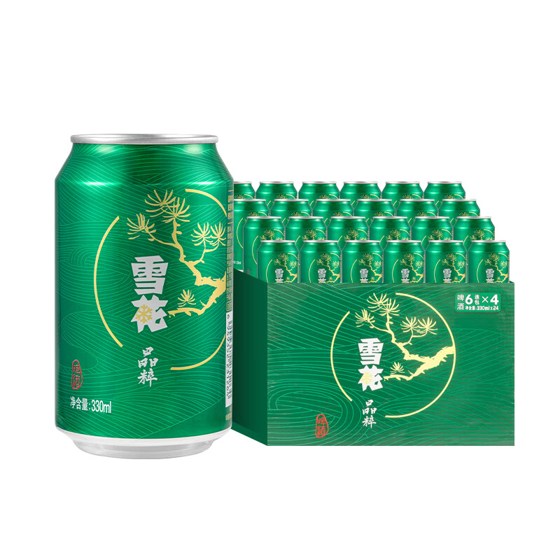 雪花 晶粹啤酒 330ml*24聽 40元