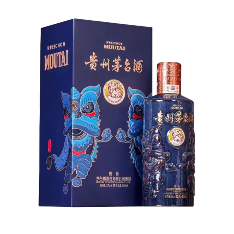 茅臺(tái) MOUTAI 貴州茅臺(tái)酒醬香型白酒 個(gè)性化/稀缺收藏系列/飛天茅臺(tái)系列 53度 500mL 1瓶 飛天茅臺(tái) 醒獅戲珠 券后2898.51元