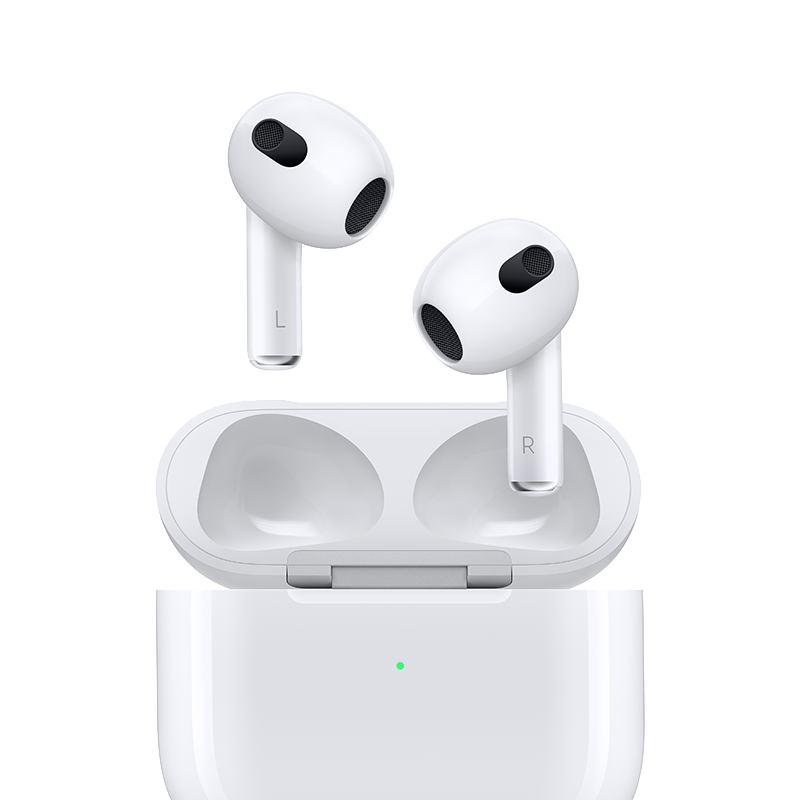 蘋果 Apple AirPods 3 閃電充電盒版 半入耳式真無線藍(lán)牙耳機(jī) 白色 715.61元