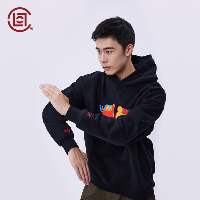 凝结集团 CLOT TEE by CLOT印花连帽卫衣 功夫系列 陈冠希主理 黑色 S 00S 券后434元