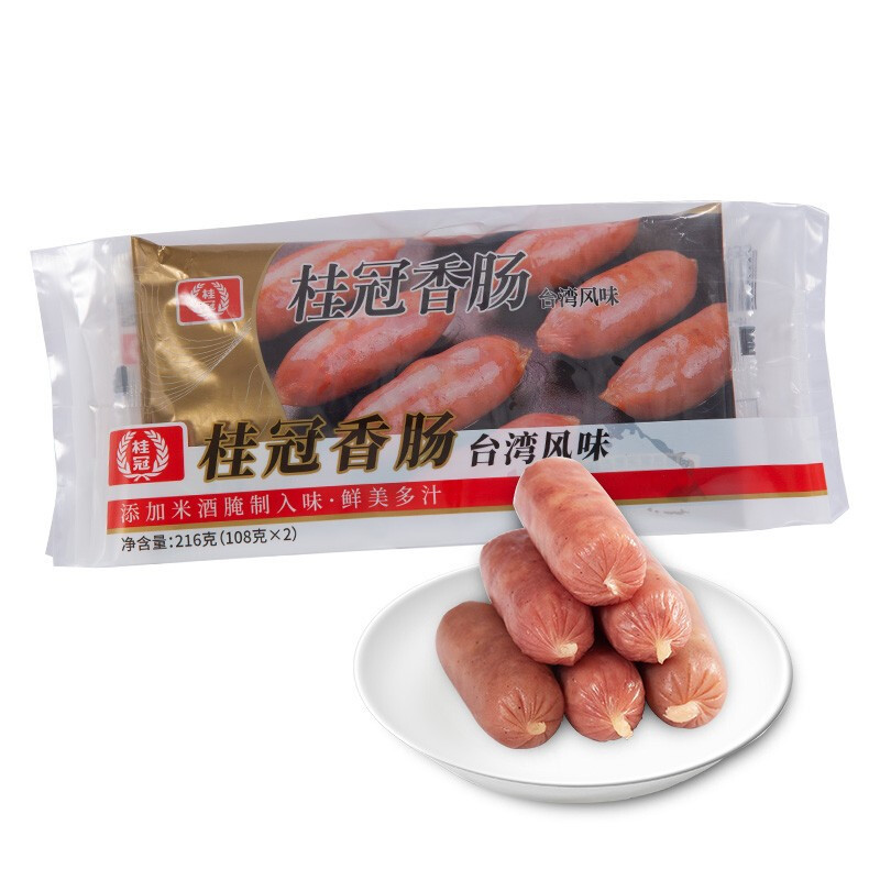 桂冠 香腸 臺灣風味 216g 24.08元