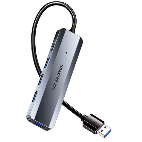 限移動端、京東百億補貼：山澤 HUB11 USB3.0集線器 一分四 0.3m 灰色 25.39元