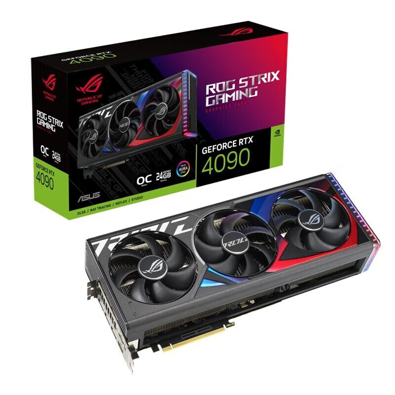 華碩 ASUS ROG STRIX GeForce RTX 4090 O24G GAMING電競(jìng)游戲顯卡猛禽4090黑色 OC超頻 23999元