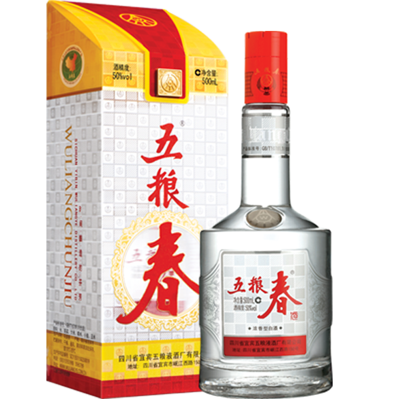 plus會(huì)員：五糧春 濃香型白酒 50度 500ml 單瓶裝 186.91元