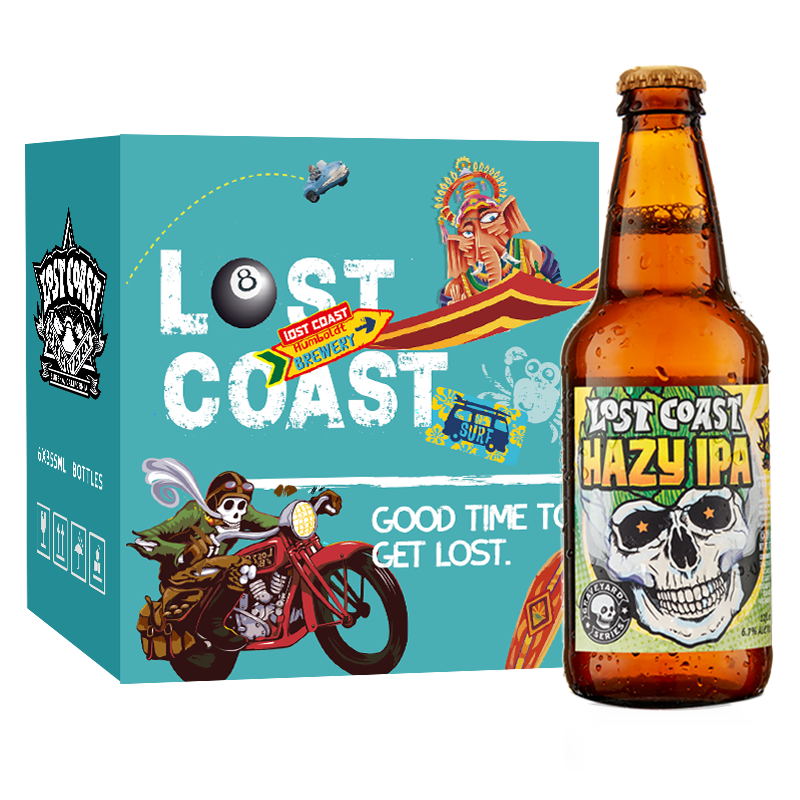 限7號(hào)：Lost Coast 迷失海岸 幽靈 渾濁IPA 精釀啤酒 355ml*6瓶 禮盒裝 101.91元 包郵（需領(lǐng)券）