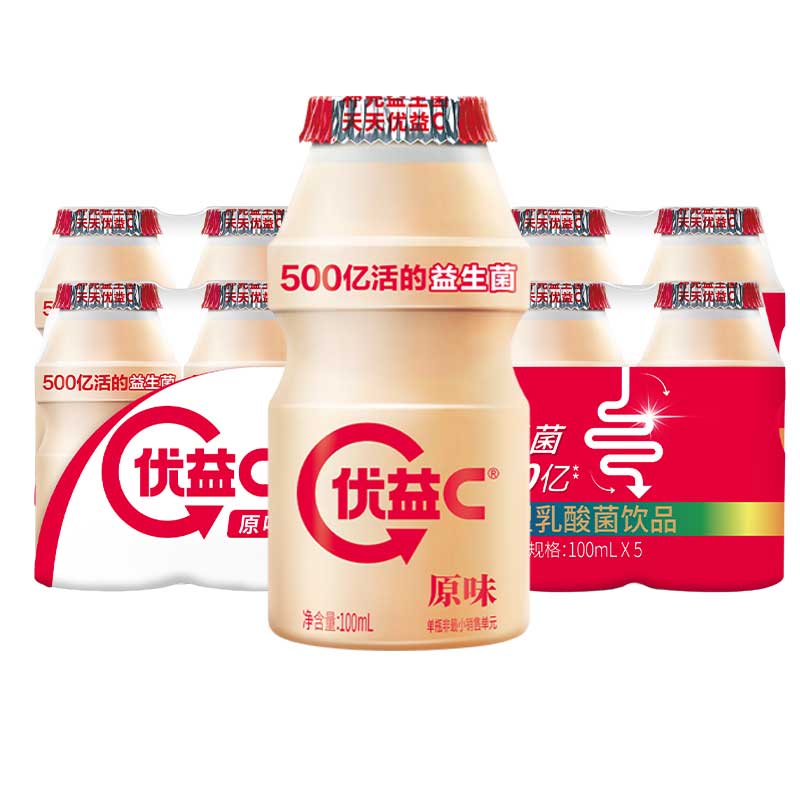 蒙牛 优益C 原味0脂肪乳酸菌饮料100ml*10瓶 10.3元（需买4件，需用券）