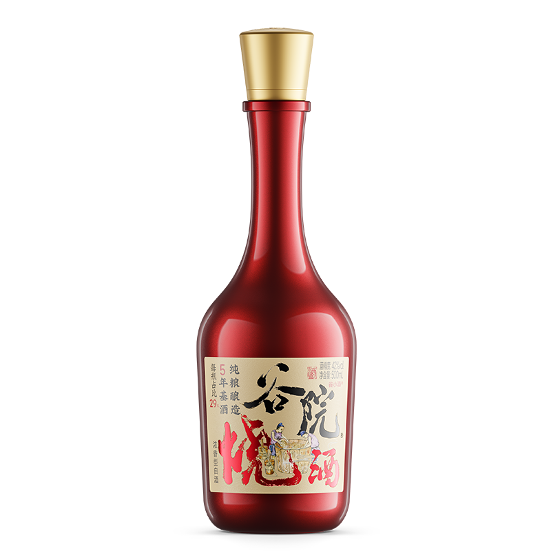 谷小酒 谷院燒酒紅瓶濃香型白酒42度500ml試飲純糧口糧酒 券后17.91元