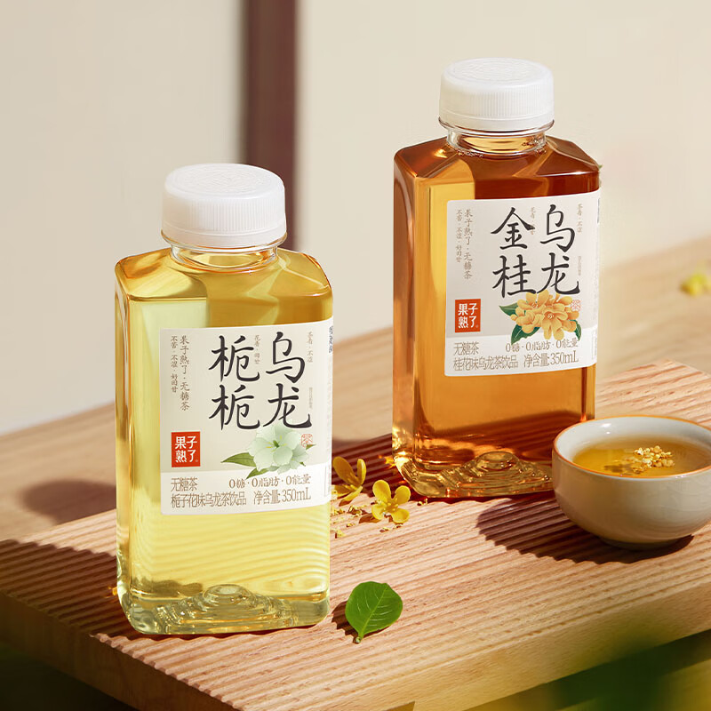 果子熟了 无糖茶饮料 混合桂花味 350ml*12瓶 券后32.8元