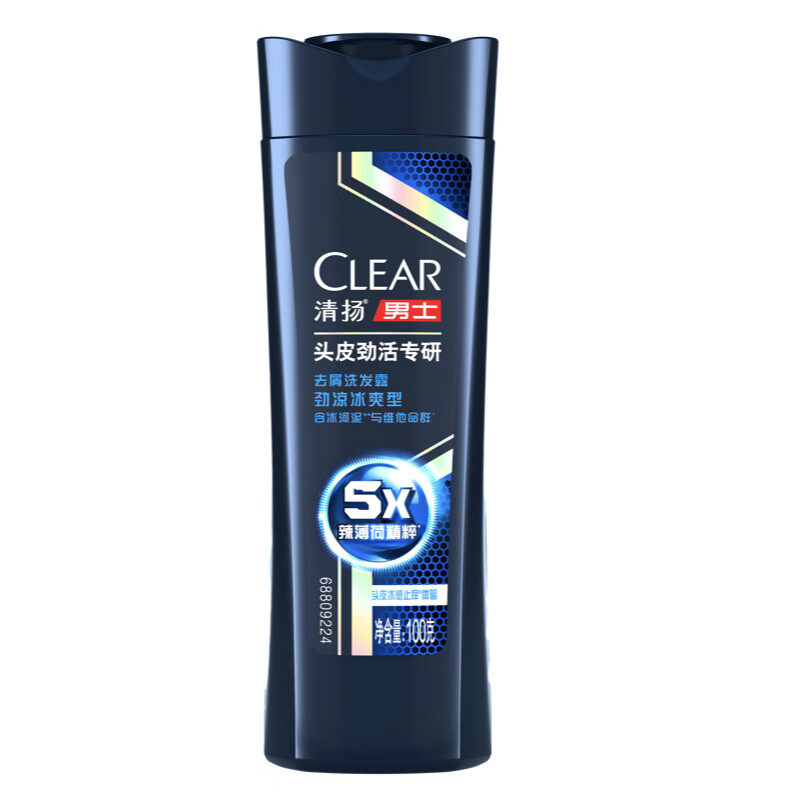 清揚（CLEAR）清揚男士頭皮勁活專研去屑洗發(fā)水100g*1  2.9元