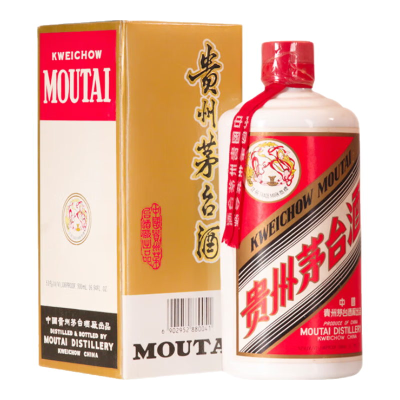 京東百億補貼：茅臺（MOUTAI） 飛天 43﹪vol 500ml 貴州茅臺酒（帶杯） 890.01元